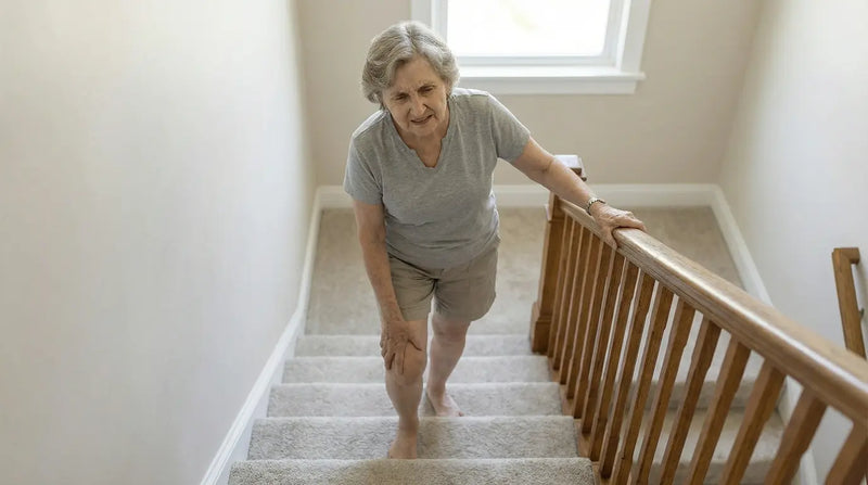 Knieschmerzen beim Treppensteigen: Warum es zieht – und was im Alltag entlasten kann