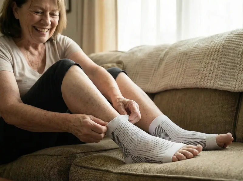 Kompressionssocken bei Fußneuropathie und Schwellungslinderung
