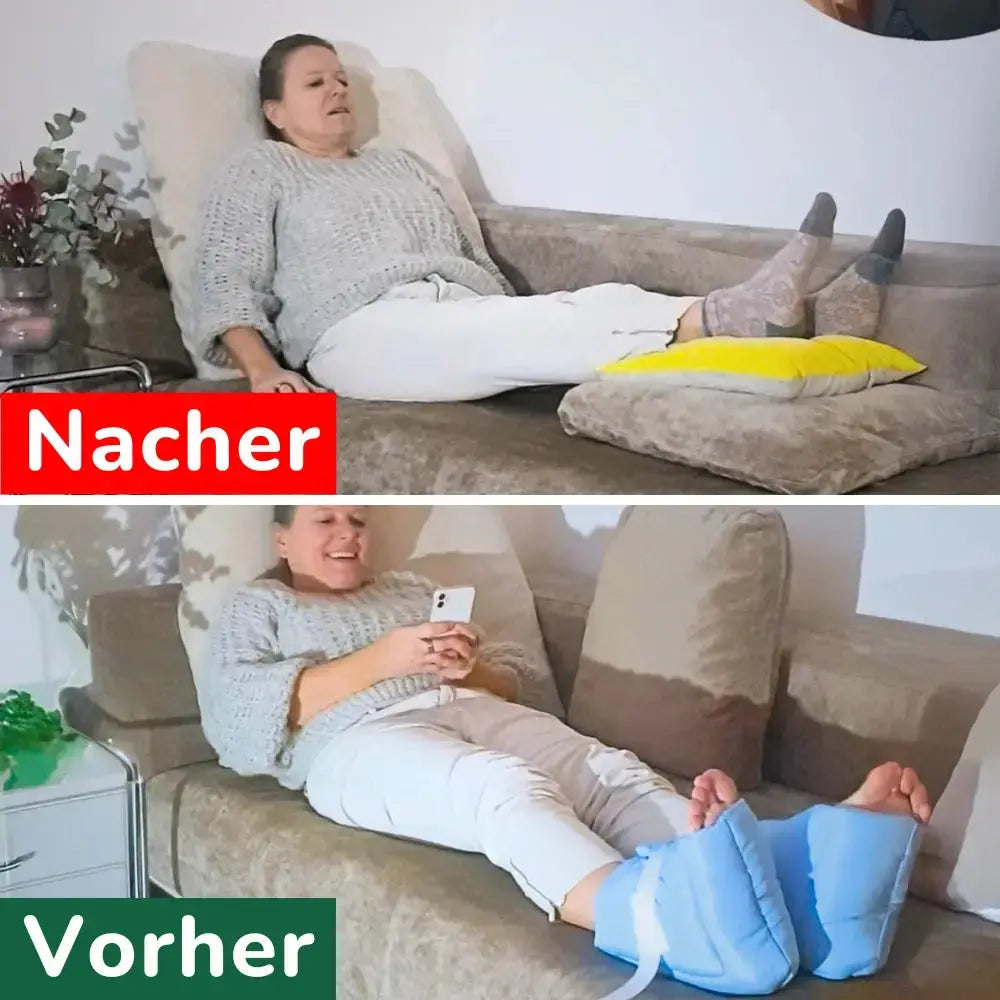 Fersenschmerzen ade – mit dem Reliva™ Fersenkissen wieder schmerzfrei gehen!
Sofortige Schmerzlinderung: Spürbare Entlastung bei Fersenschmerzen – ideal bei Plantarfasziitis, Fersensporn oder Achillessehnenschmerzen. Schon ab dem ersten Schritt werden Sie den Unterschied fühlen.
Entlastendes, orthopädisches Design: Verteilt den Druck gleichmäßig auf den ganzen Fuß und entlastet die Ferse – so wird der natürliche Heilungsprozess unterstützt. Sie gewinnen Ihre Bewegungsfreiheit zurück, Schritt für Schritt.
Ho